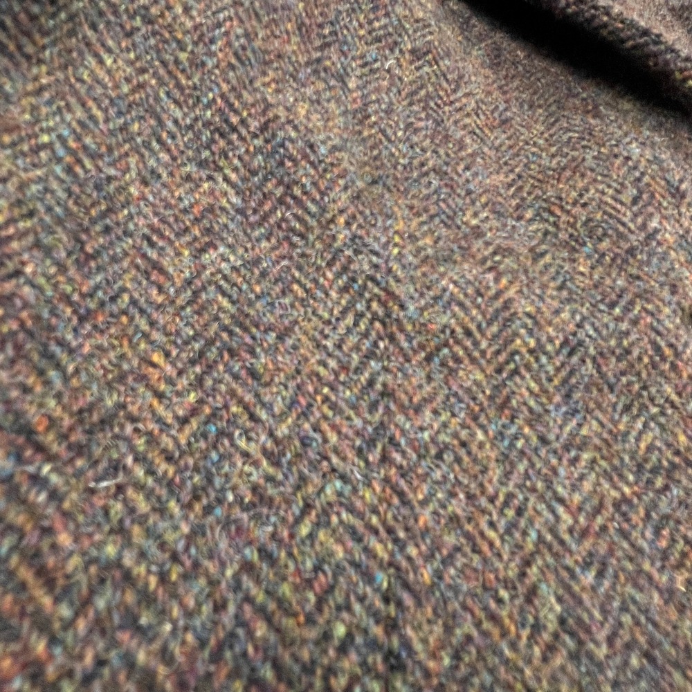 Harris Tweed Wool Blazer Womens 14 Jacket Wool Herringbone Scottish Coat - Picture 10 of 16